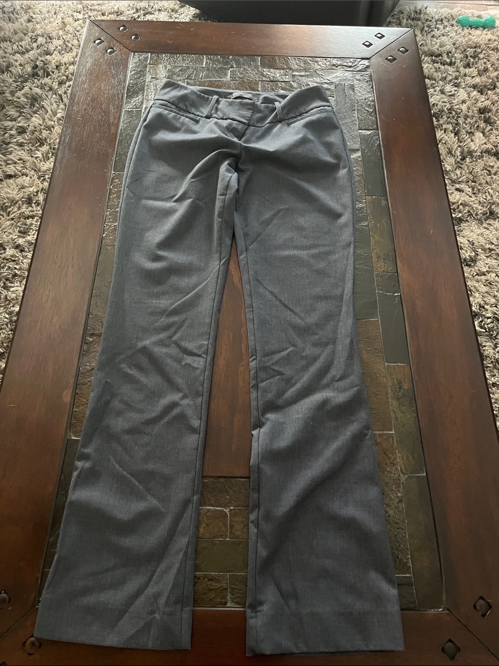 Classic Straight-Leg Gray Dress Pants